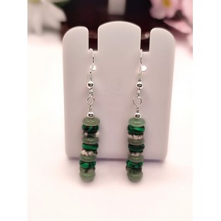 Mixed Gemstone Earrings - Green Collection